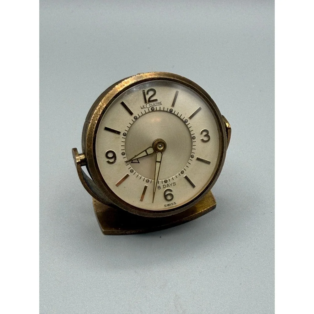 Jaeger-LeCoultre 8 Day Travel Alarm Clock Memovox Vintage Swiss Not Working#1130